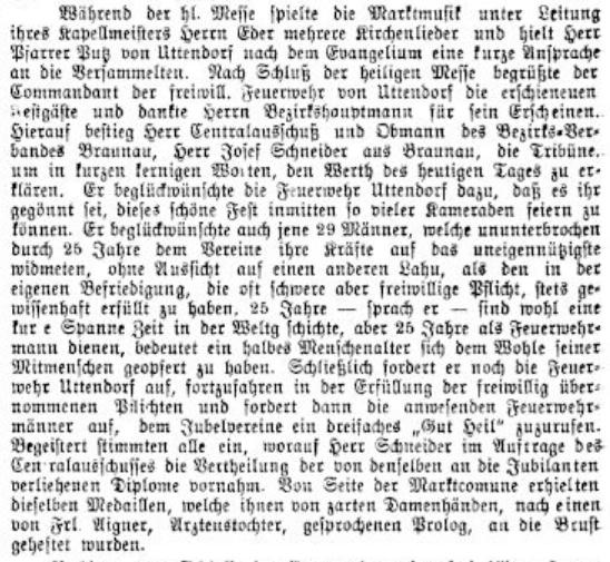 Uttendorf Neue Warte am Inn Jg 18 Nr 29 vom 18.07.1898 S 6 Auszug 3