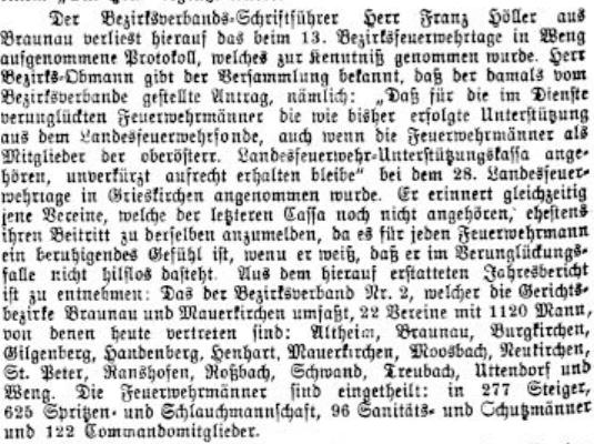 Uttendorf Neue Warte am Inn Jg 18 Nr 29 vom 18.07.1898 S 6 Auszug 5