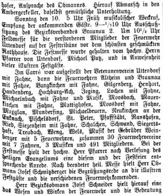 Uttendorf Neue Warte am Inn Jg 18 Nr 30 vom 25.07.1898 S 3 Auszug 1