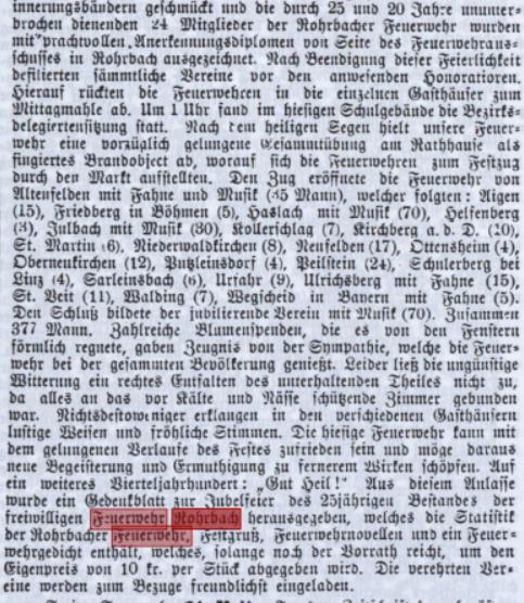 Rohrbach 3 Zeitschrift der oö. FW Jg 13 Heft 23 vom 01.08.1898 S 8