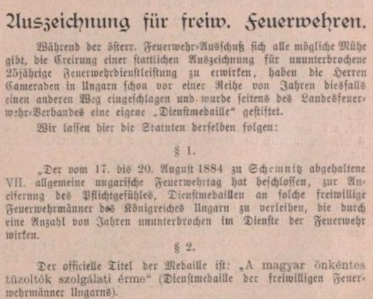 Feuerwehr Signale XIV. Jg. Nr. 15 vom 05.05.1897 Seite 1 Teil 1